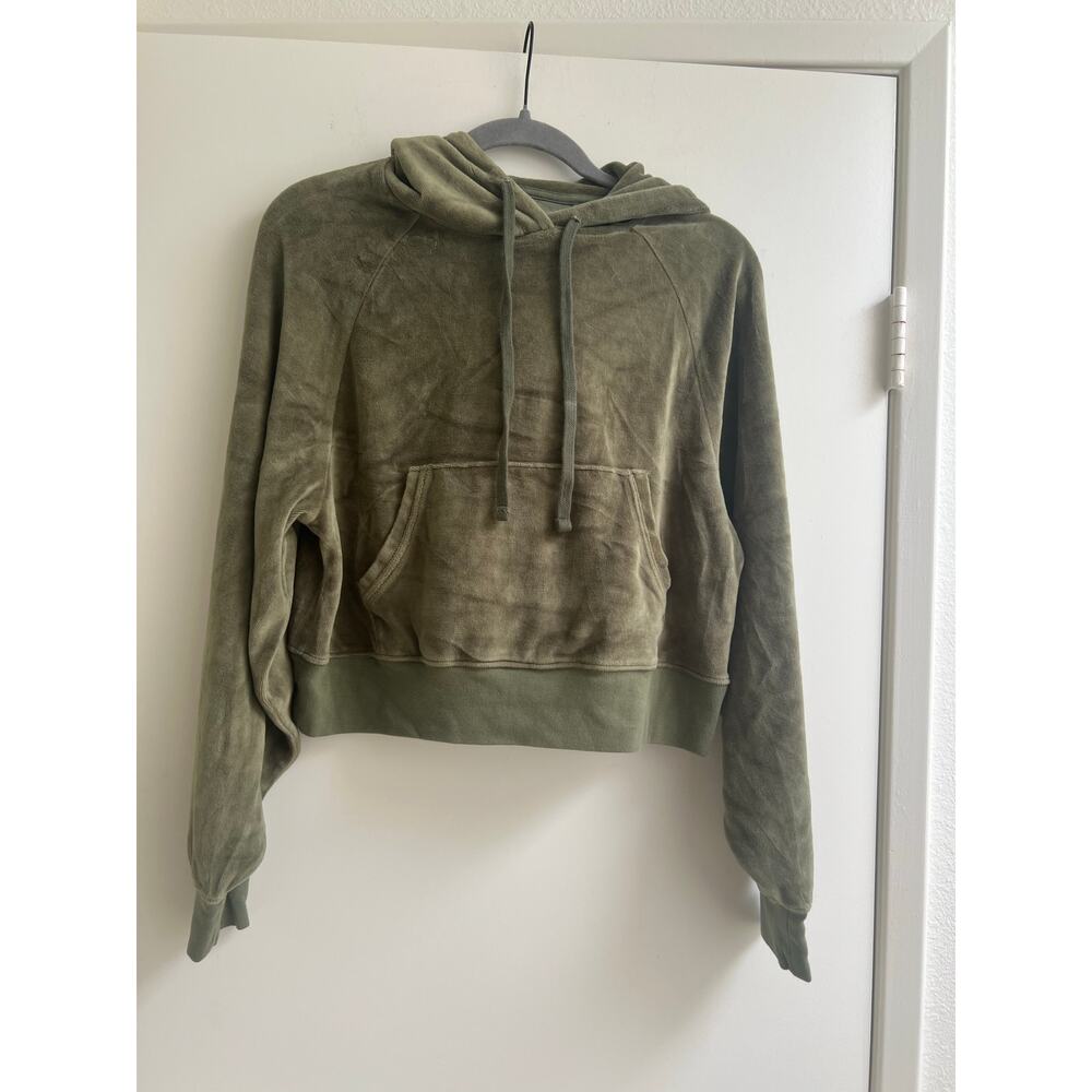NWT unsubscribed green velour hoodie